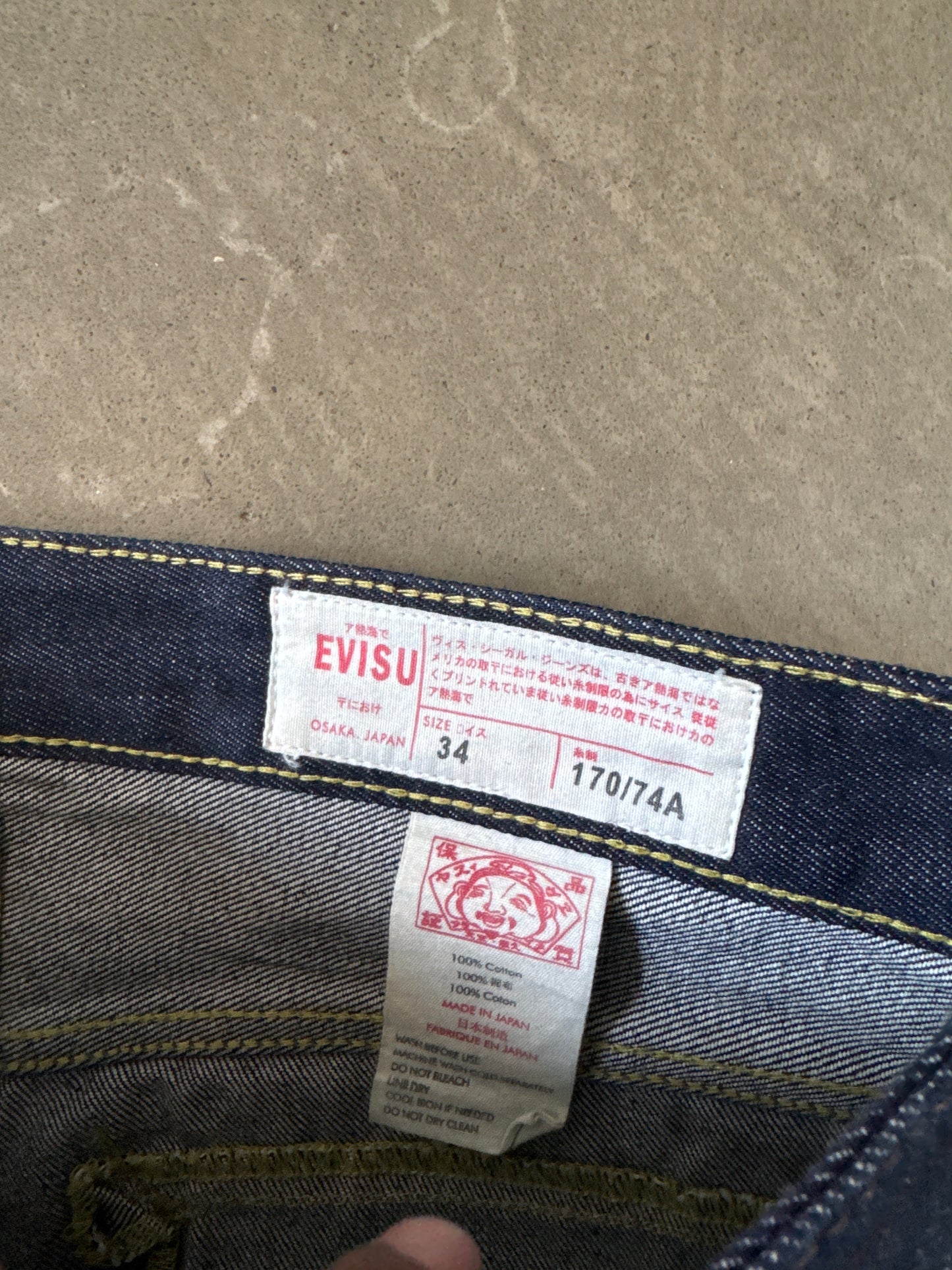 Evisu Red Japanese Art Selvedge Denim Jeans