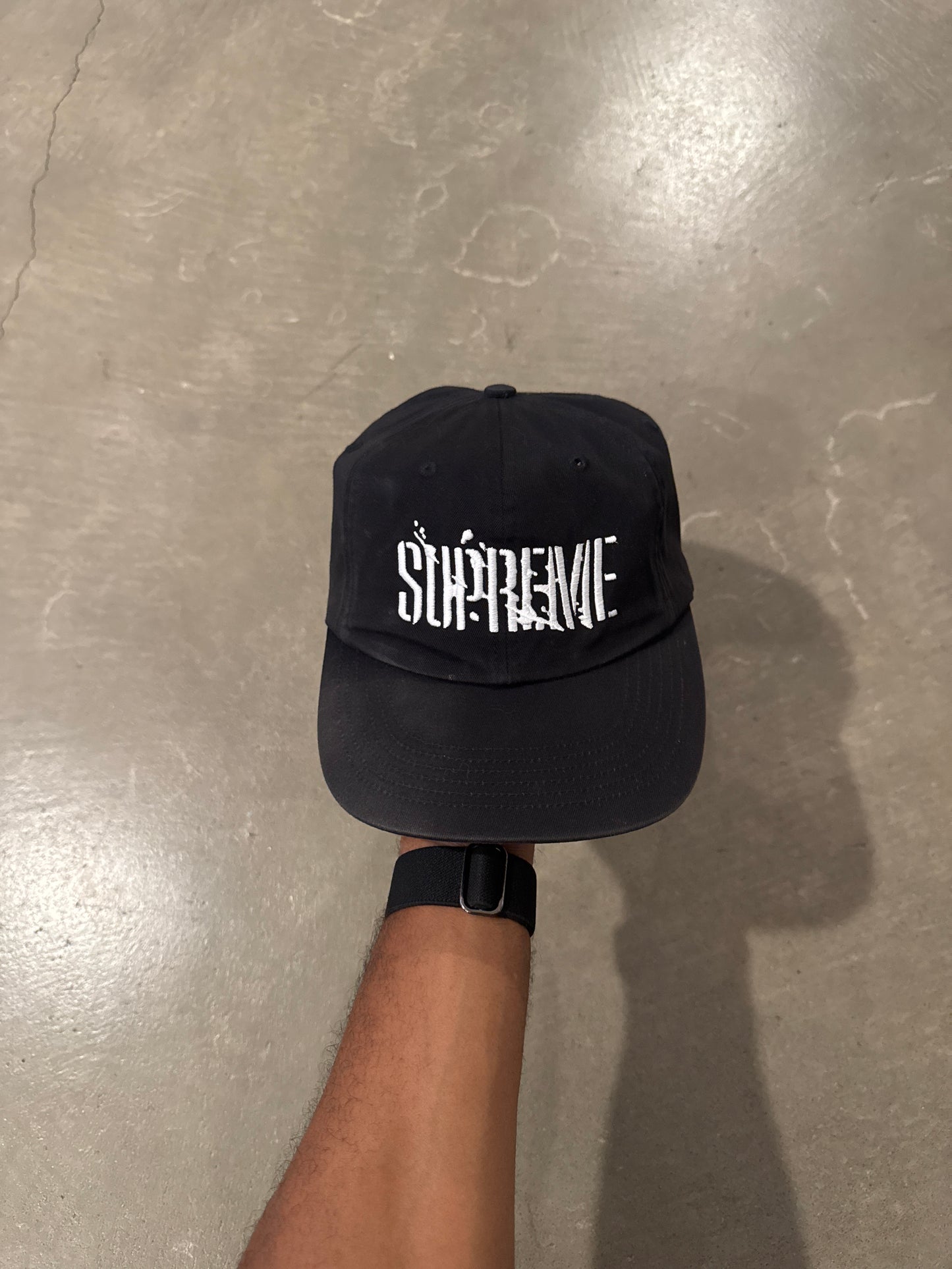 Supreme Splatter 6-Panel Black Hat