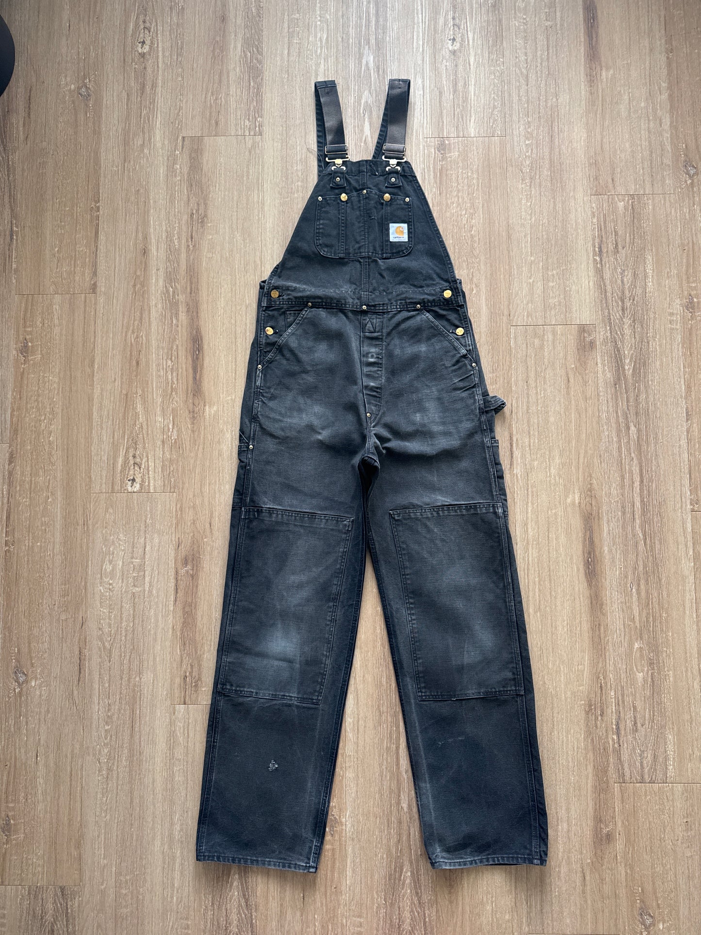 Vintage Carhartt Sun Faded Black Overalls