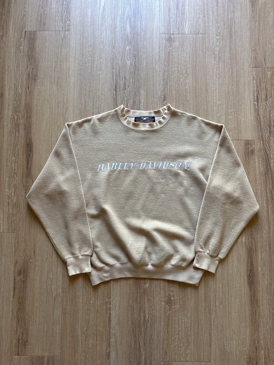 Vintage Harley Davidson Cream Sweatshirt