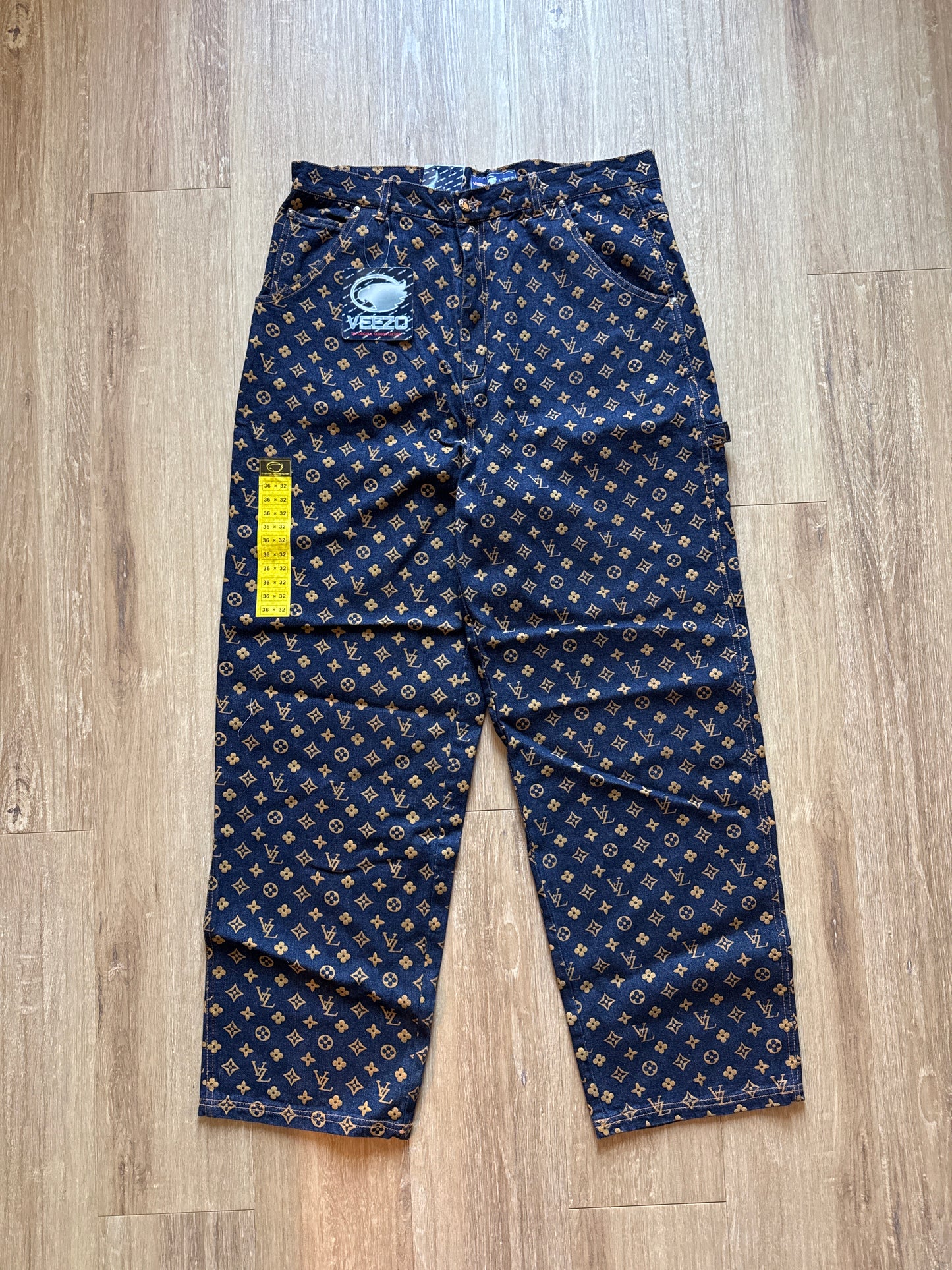 Vintage 90s Veezo Wear Monogram Designer Denim Jeans