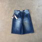 Y2K Indigo 30 Baggy Faded Denim Shorts