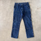 Carhartt Relaxed Fit Dark Washed Denim Double Knee Pants