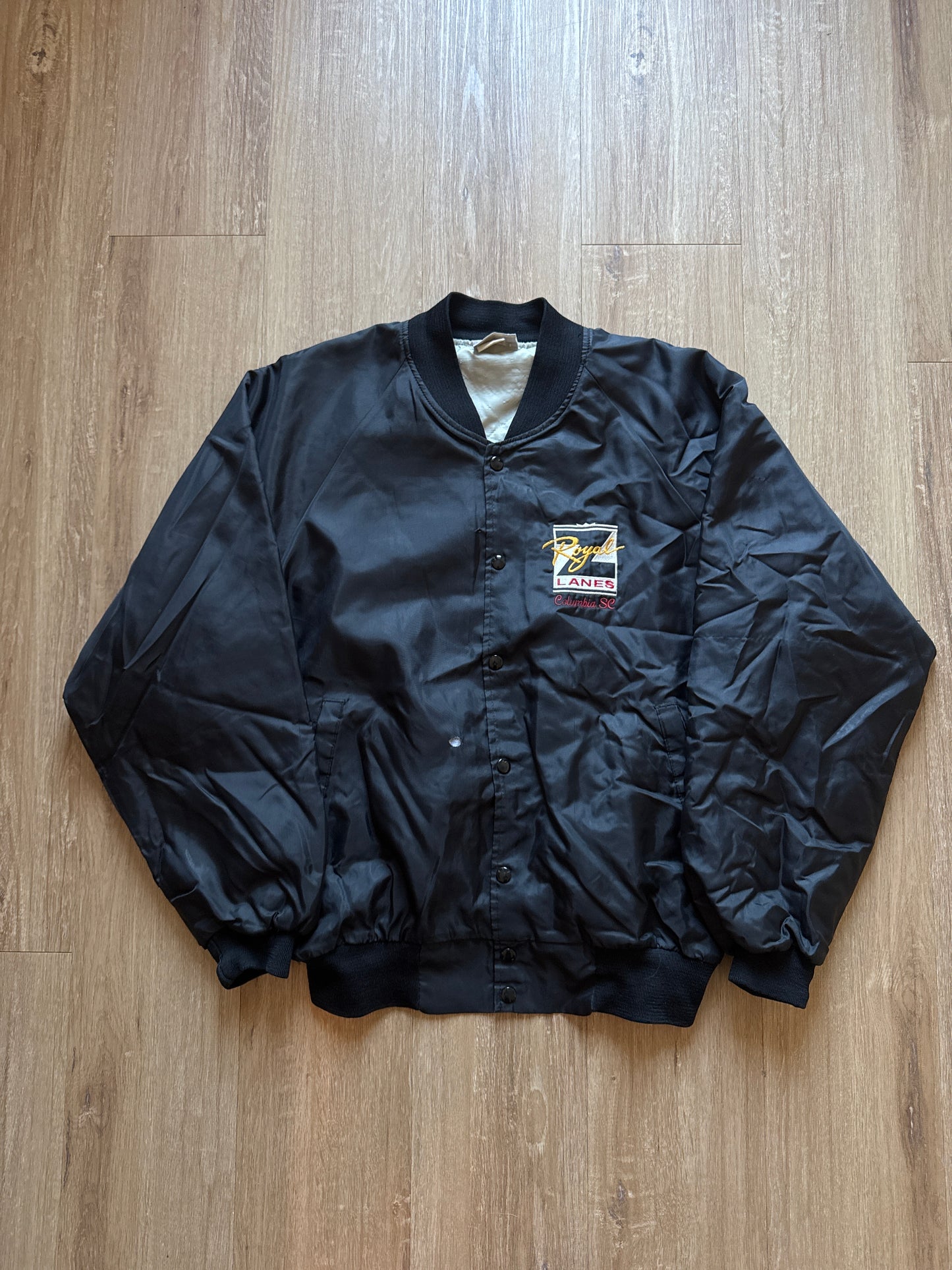 Vintage Hartwell Sports Royal Z Lanes Columbia South Carolina Bowling Century Award Varsity Jacket