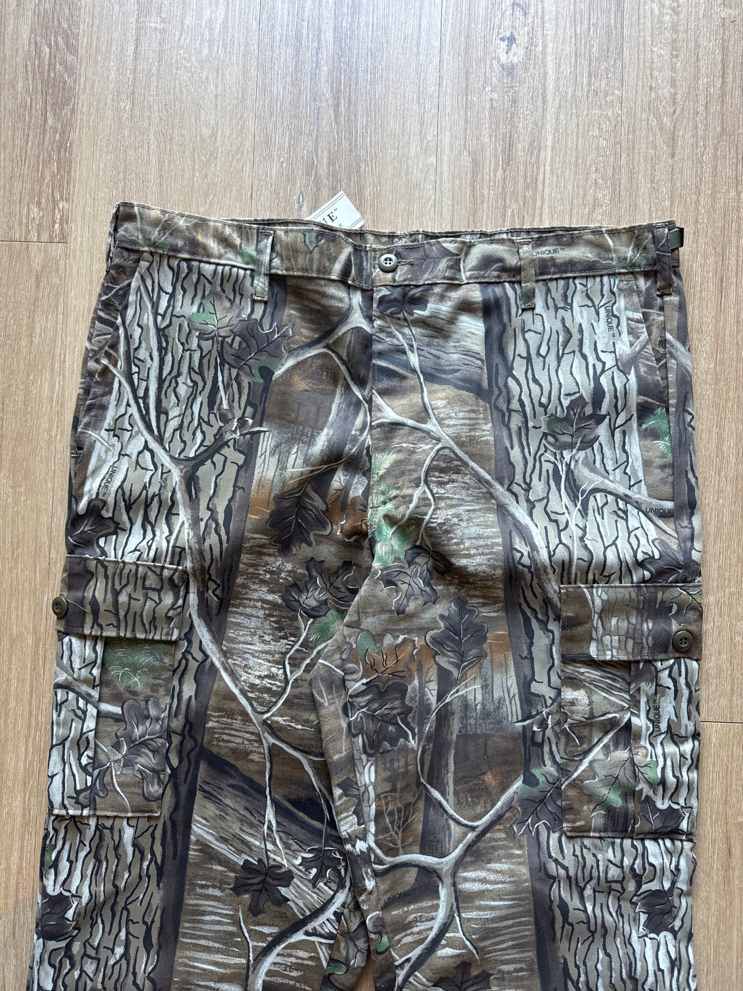 Vintage Unique Camouflage Dixie Outdoors Forest Camo Cargo Pants