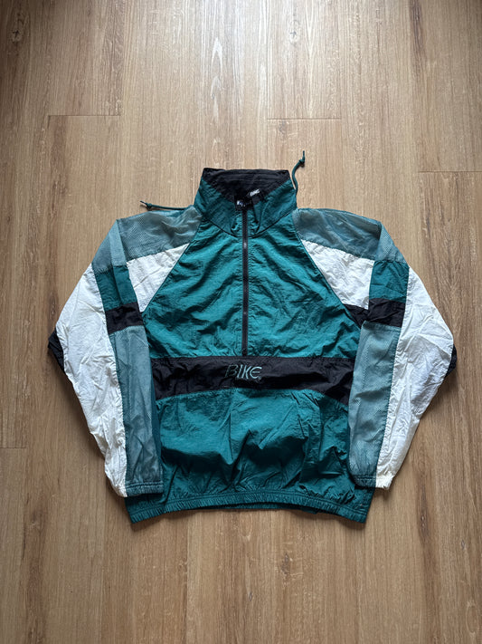 Vintage 90s Bike Hidden Hood Windbreaker Jacket
