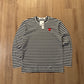 Comme Des Garçon Play Black Strip Long Sleeve Tee