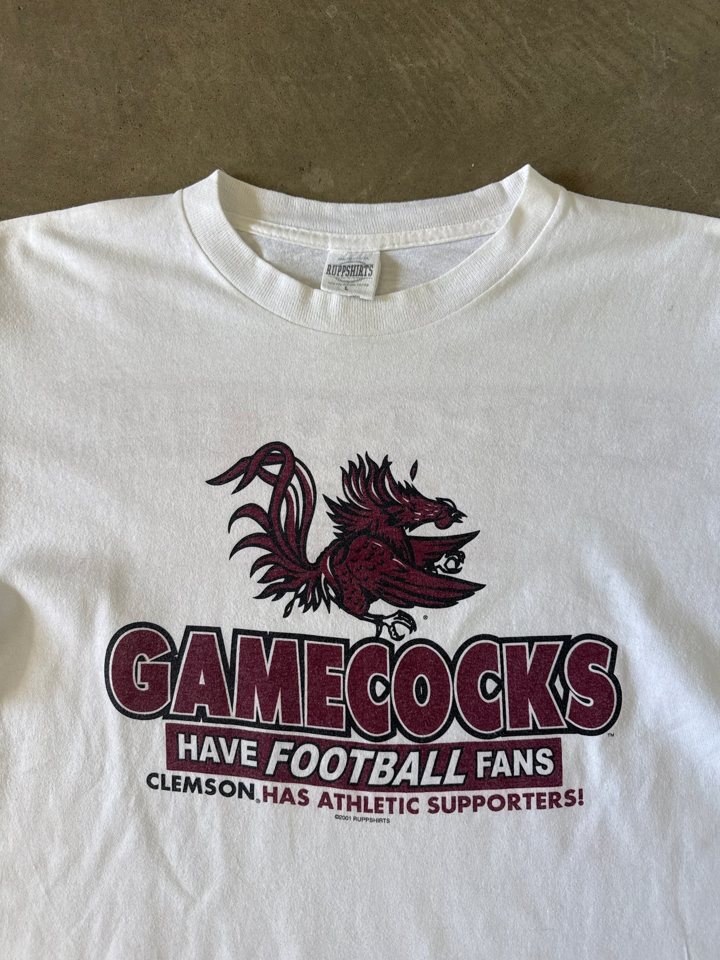Vintage 2001 University Of South Carolina Gamecocks Football Fans Tee