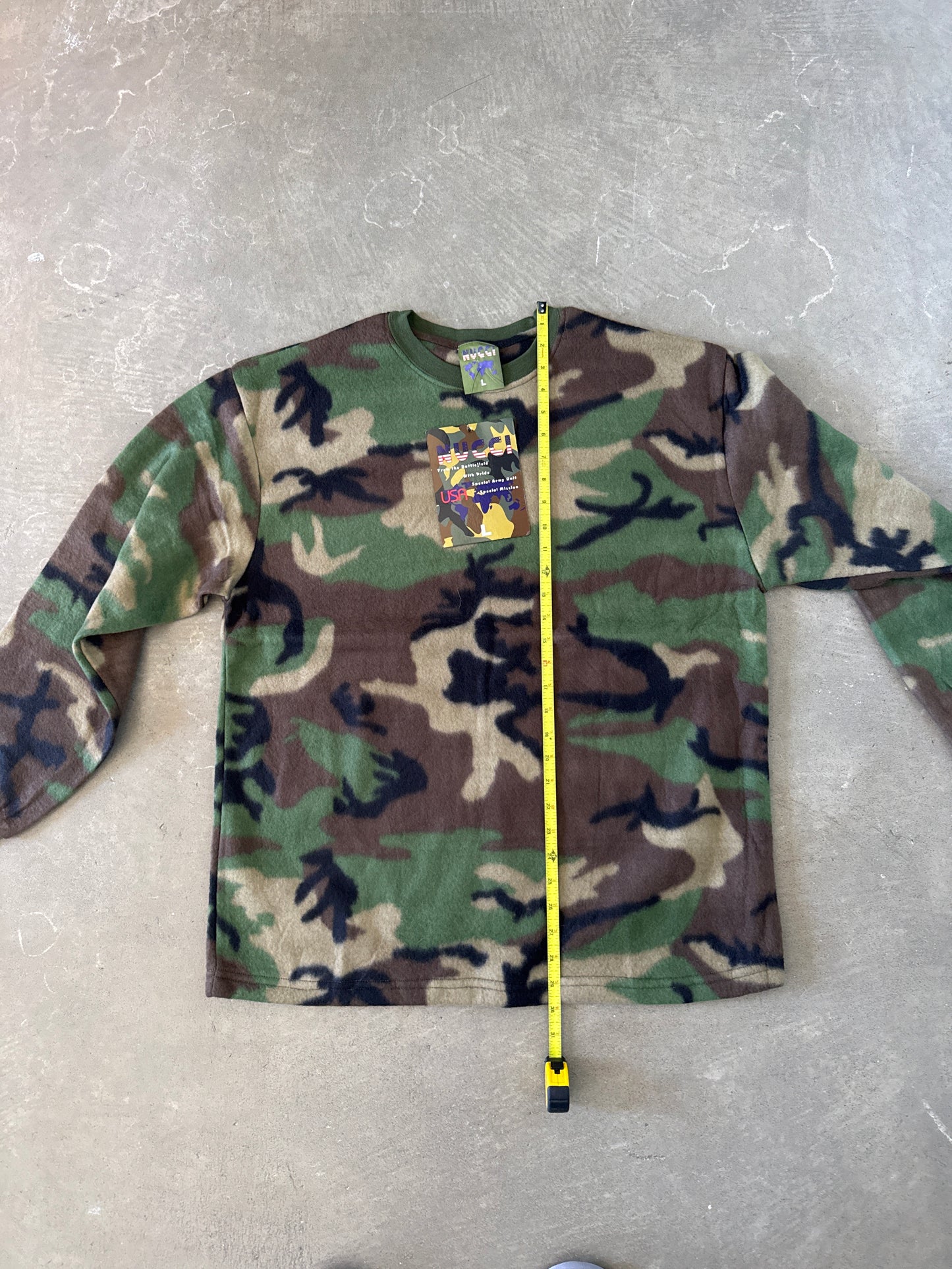 Vintage Nucci Military Camo Fleece Sweater