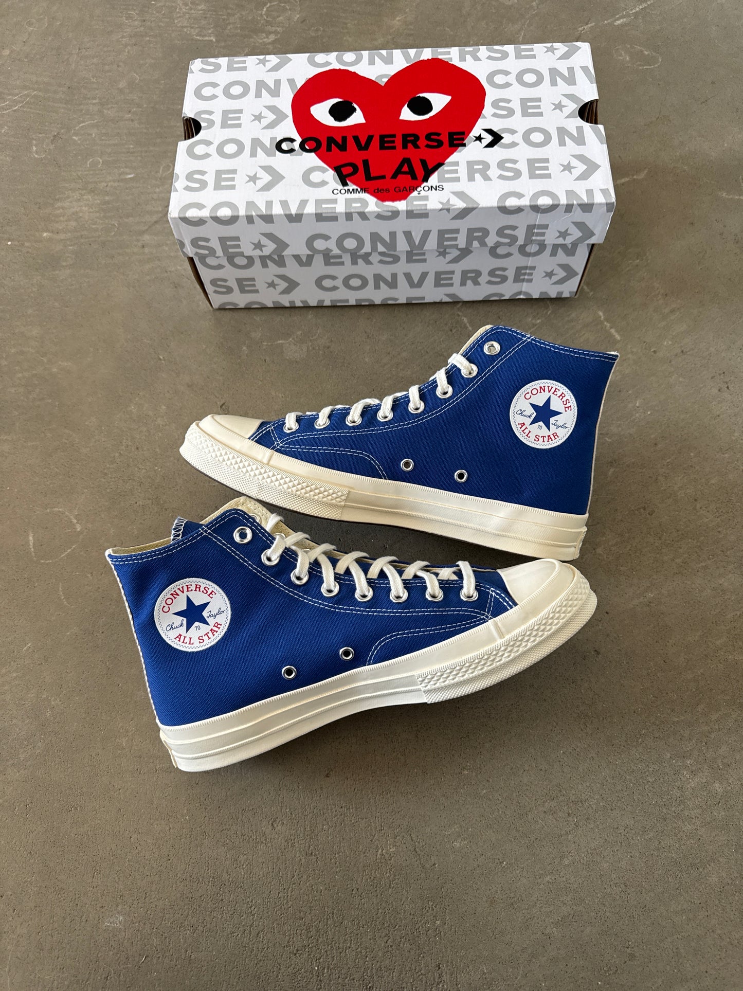 Converse Comme Des Garçons PLAY All Star 70 Hi Blue Quartz
