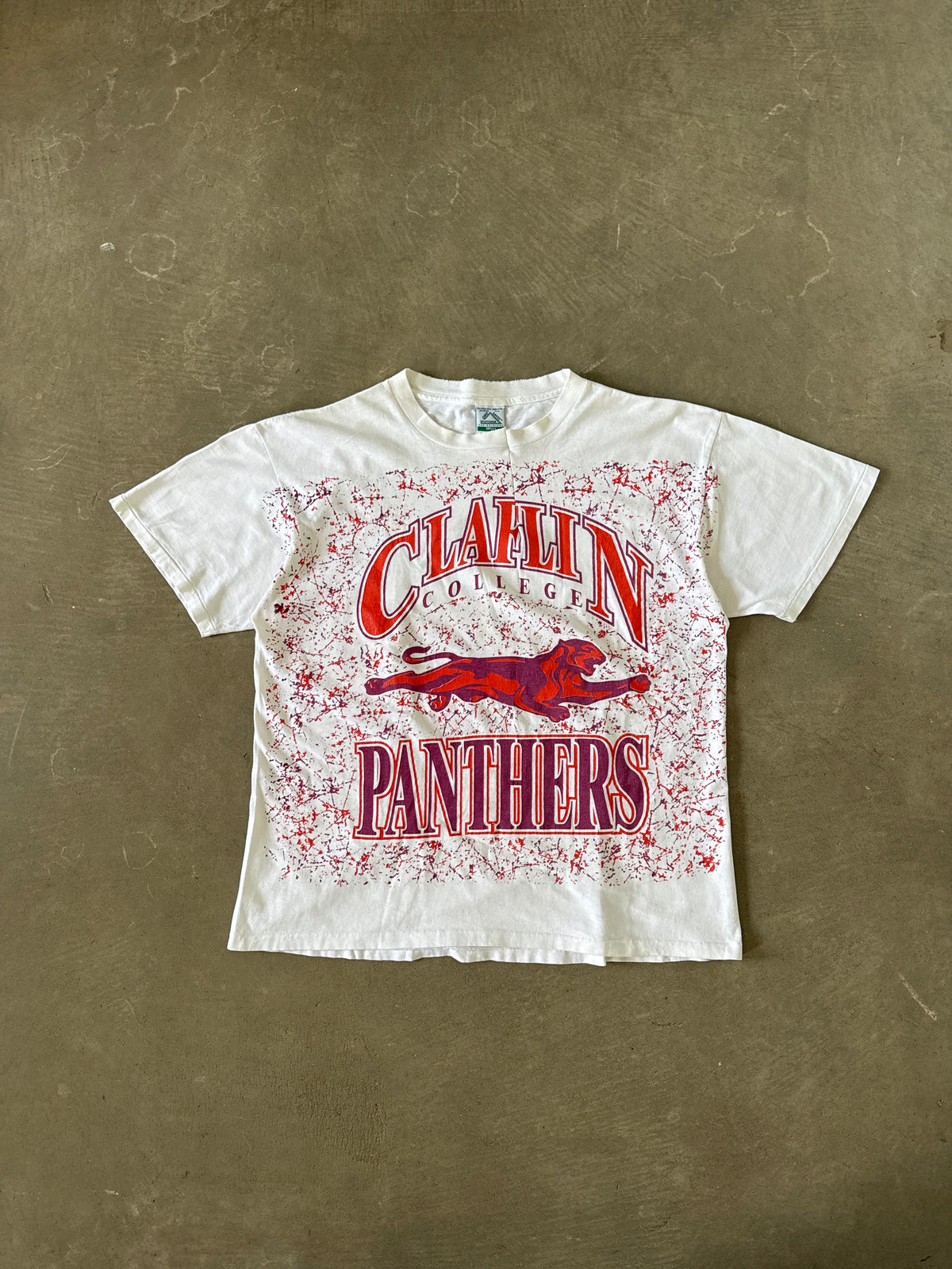 Vintage 90s Claflin College Panthers All Over Print Tee