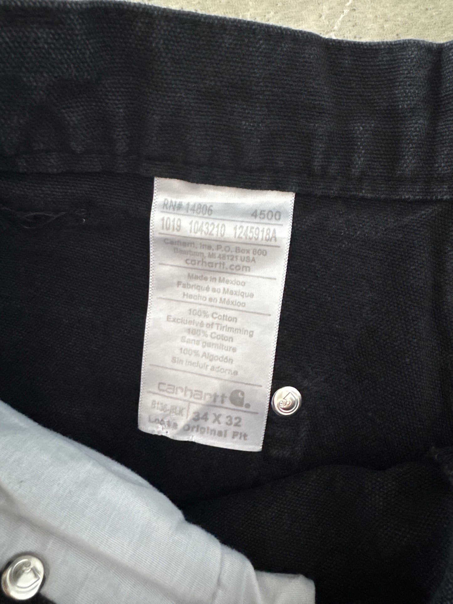 Vintage Carhartt Distressed Black Double Knee Shorts