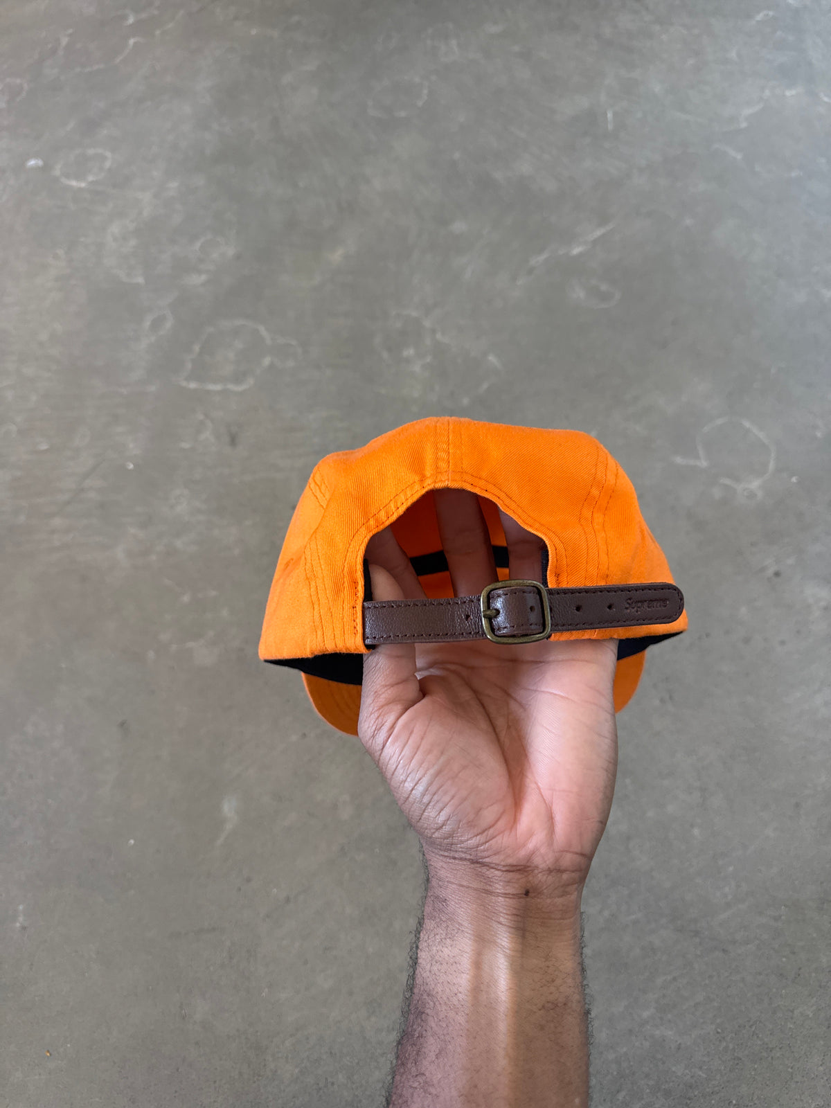 Supreme Washed Chino Twill Camp Cap Light Orange (FW23)