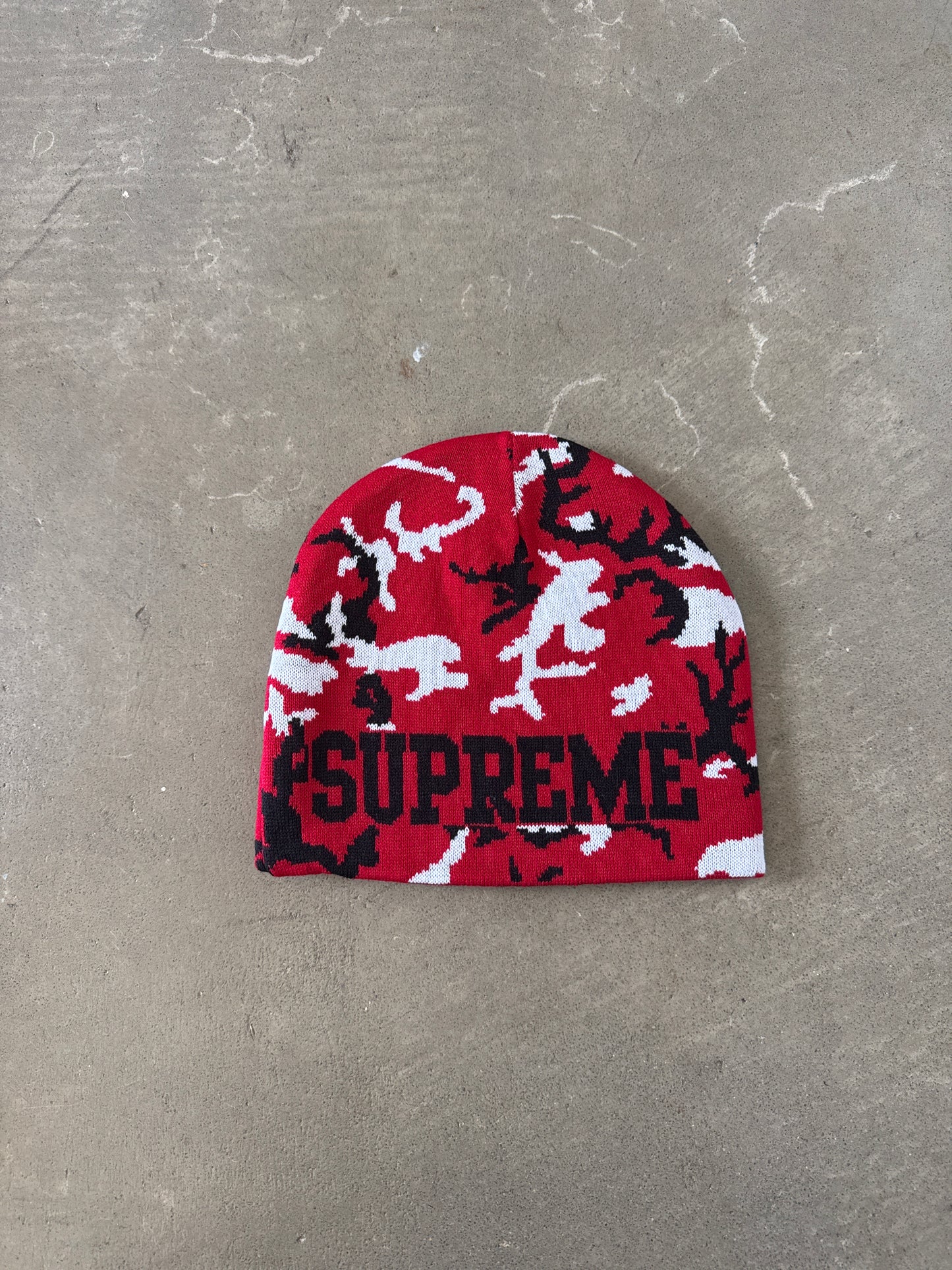 Supreme Reversible Red Camo Beanie (FW26)