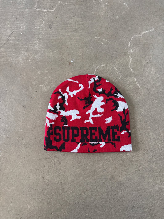 Supreme Reversible Red Camo Beanie (FW26)