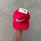 Vintage 90s Nike Logo Red Elastic Fitted Hat