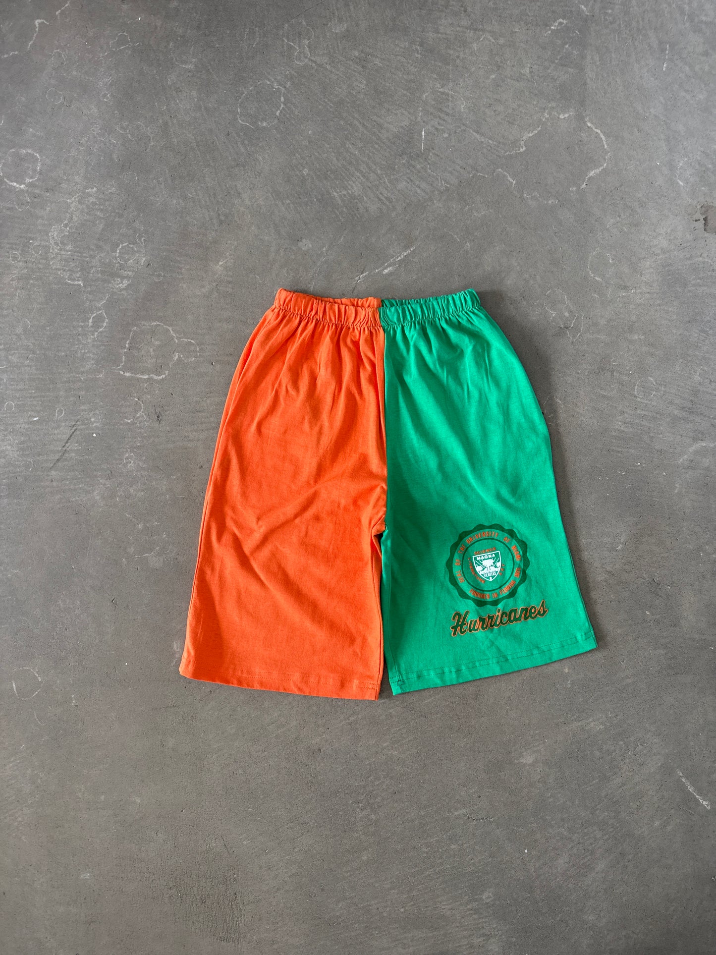 Vintage 90s University Of Miami Hurricanes Logo Split Shorts