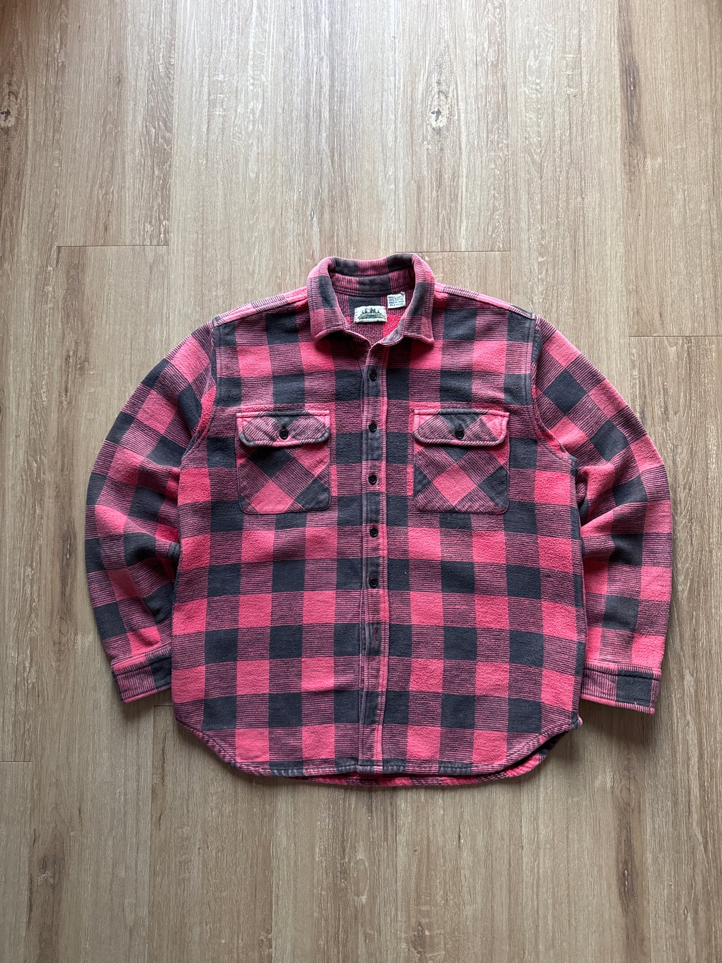 Vintage Timber Trailer Heavy Cotton Plaid Button Up Shirt