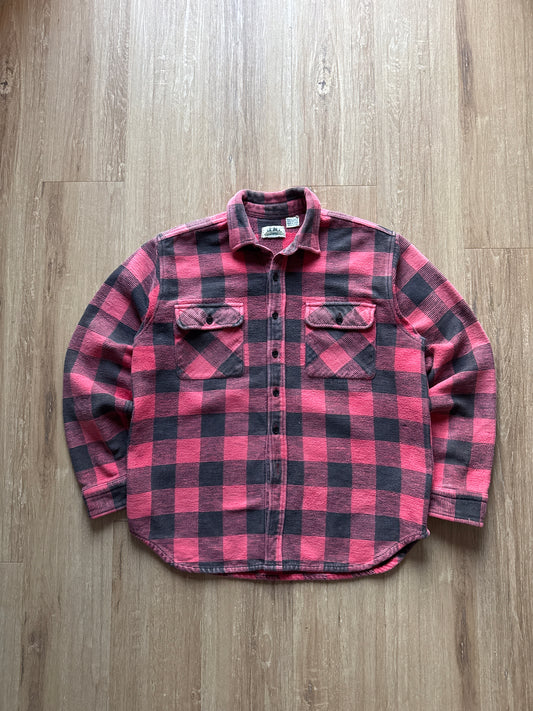 Vintage Timber Trailer Heavy Cotton Plaid Button Up Shirt