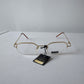 Vintage 90s Sun Ban Half Rim Metal Cheetah Glasses