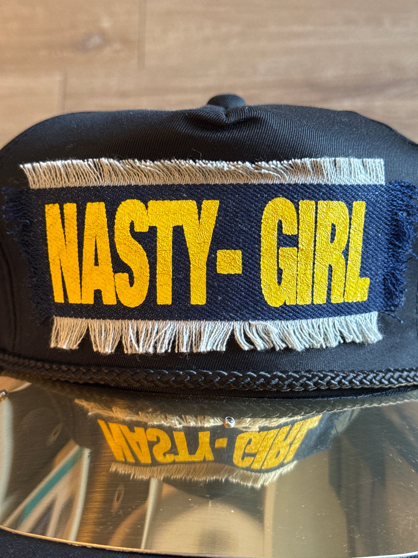 Vintage 90s Nasty Girl Metal Plate Snapback Hat