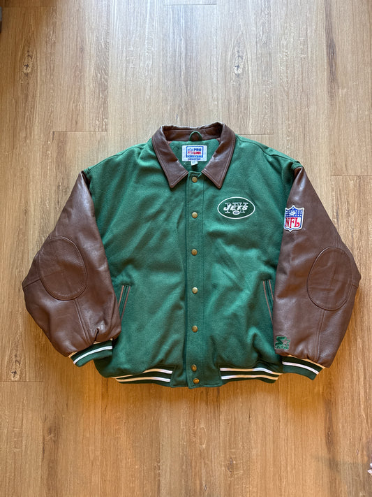 Vintage Starter Pro Line New York Jets Leather Jacket