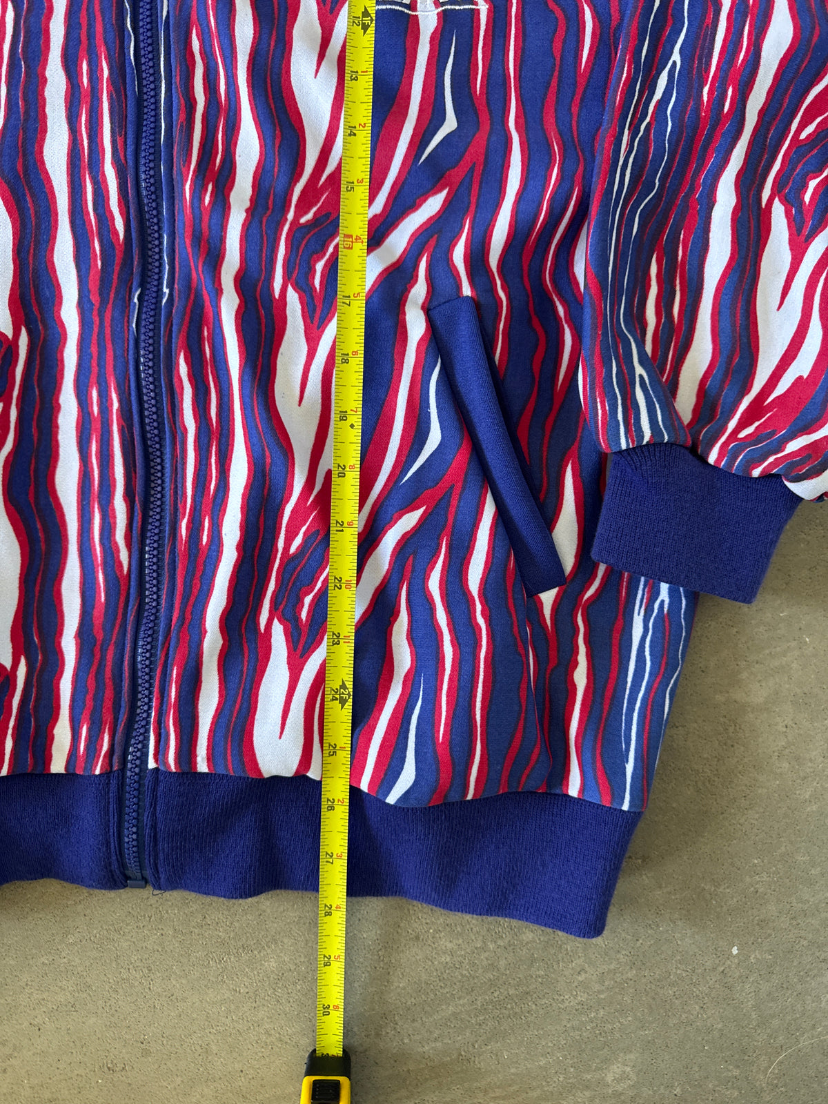Vintage 90s New York Giants Zebra Hooded Zip Up