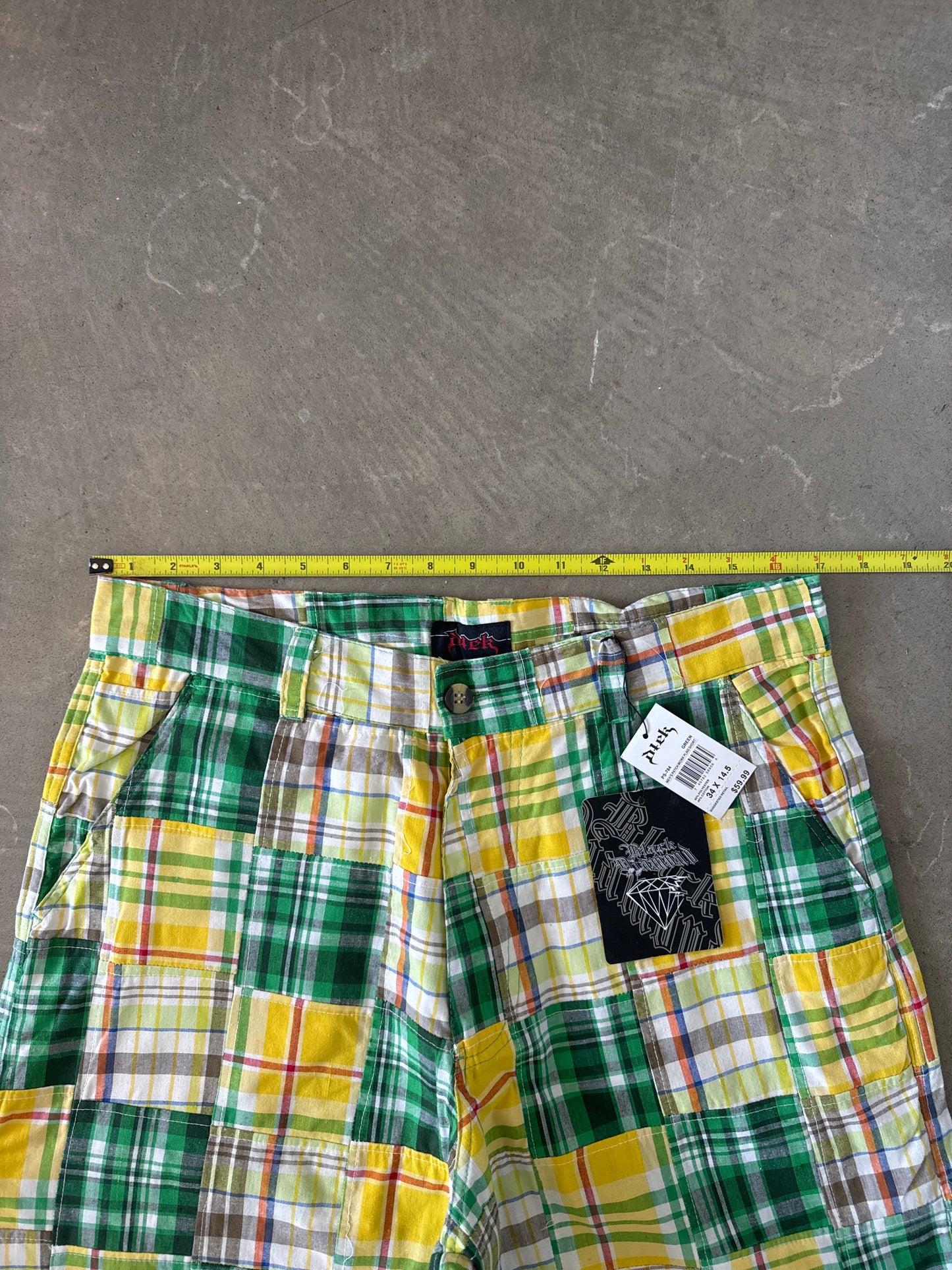 Vintage Y2K Dtek Patchwork Plaid Shorts