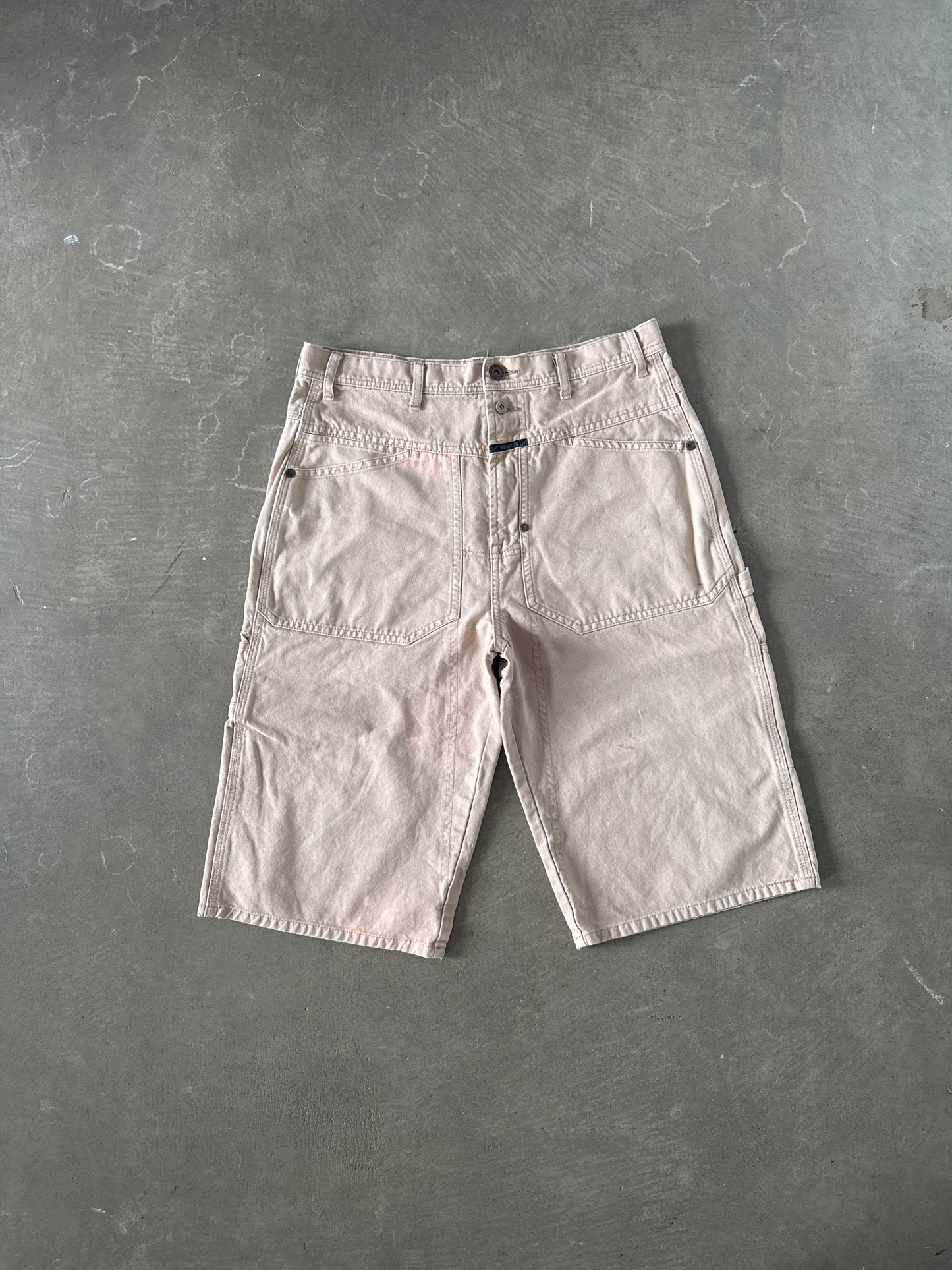 Vintage Marithe Francois Girbuad Light Tan Baggy Long Shorts