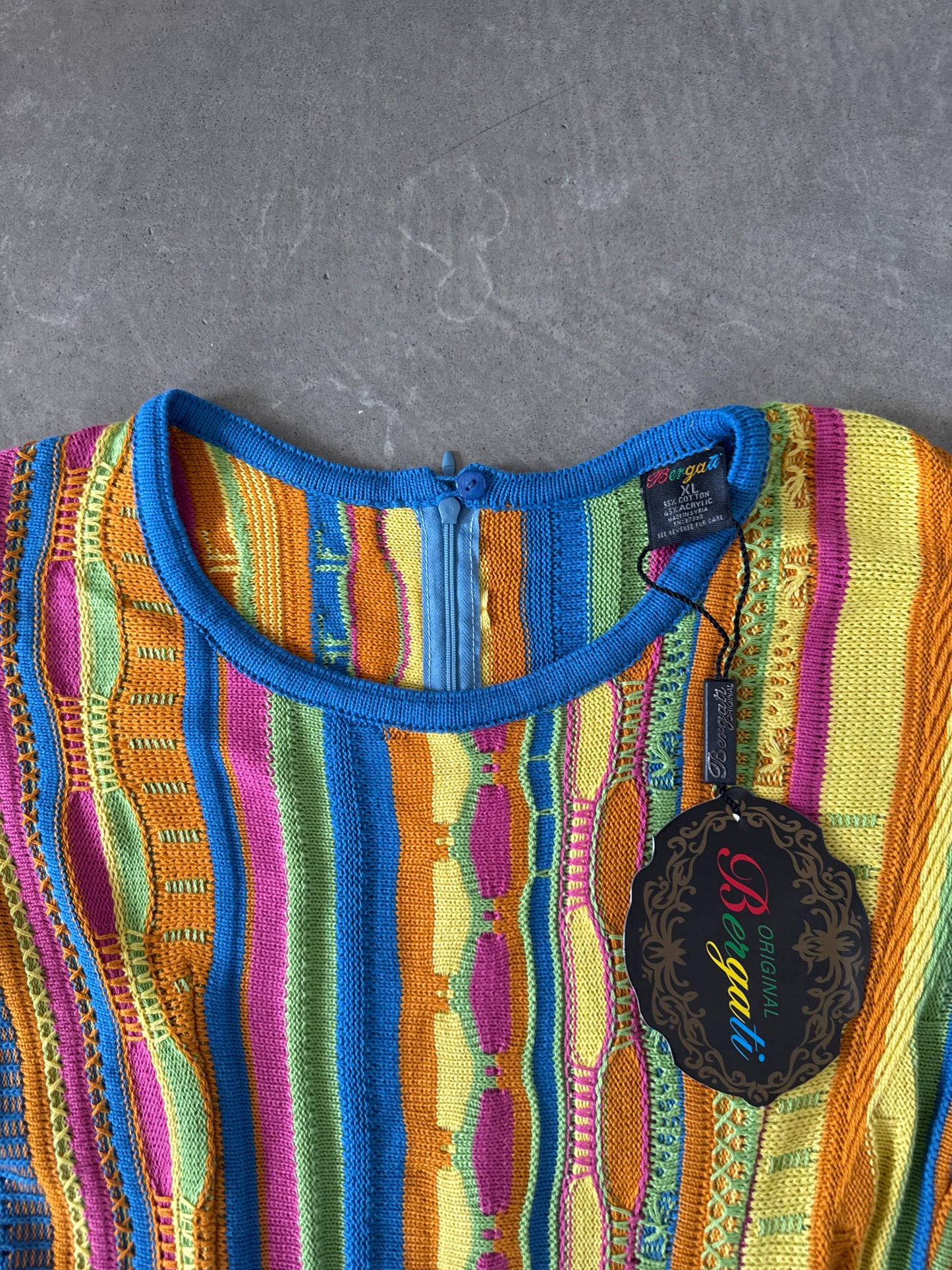 Vintage Bergati Women’s Coogi Style Chain Knit Sweater Dress