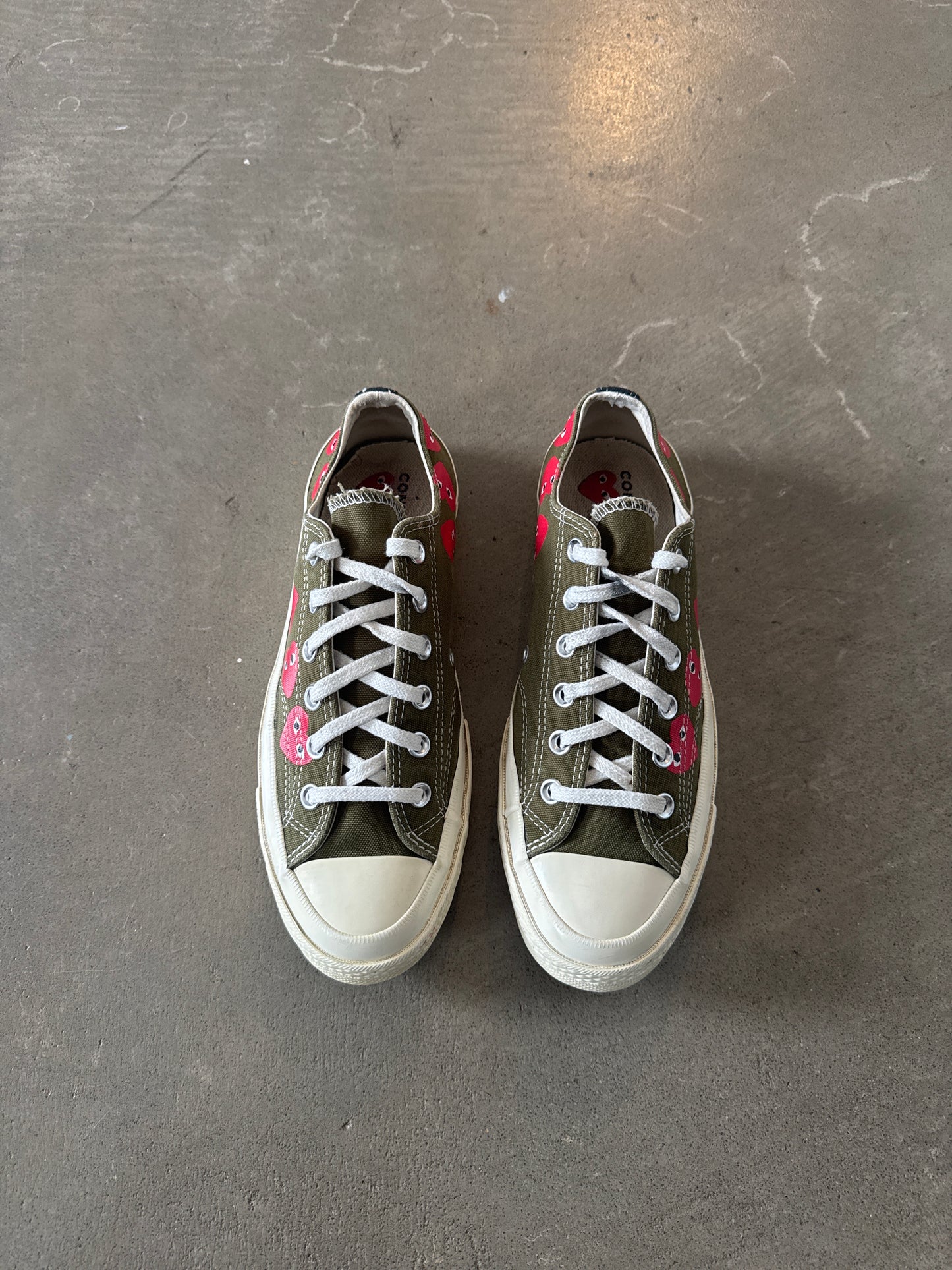 Converse Comme Des Garçon CDG Chuck Taylor All Star 70 Ox Multi Heart Green