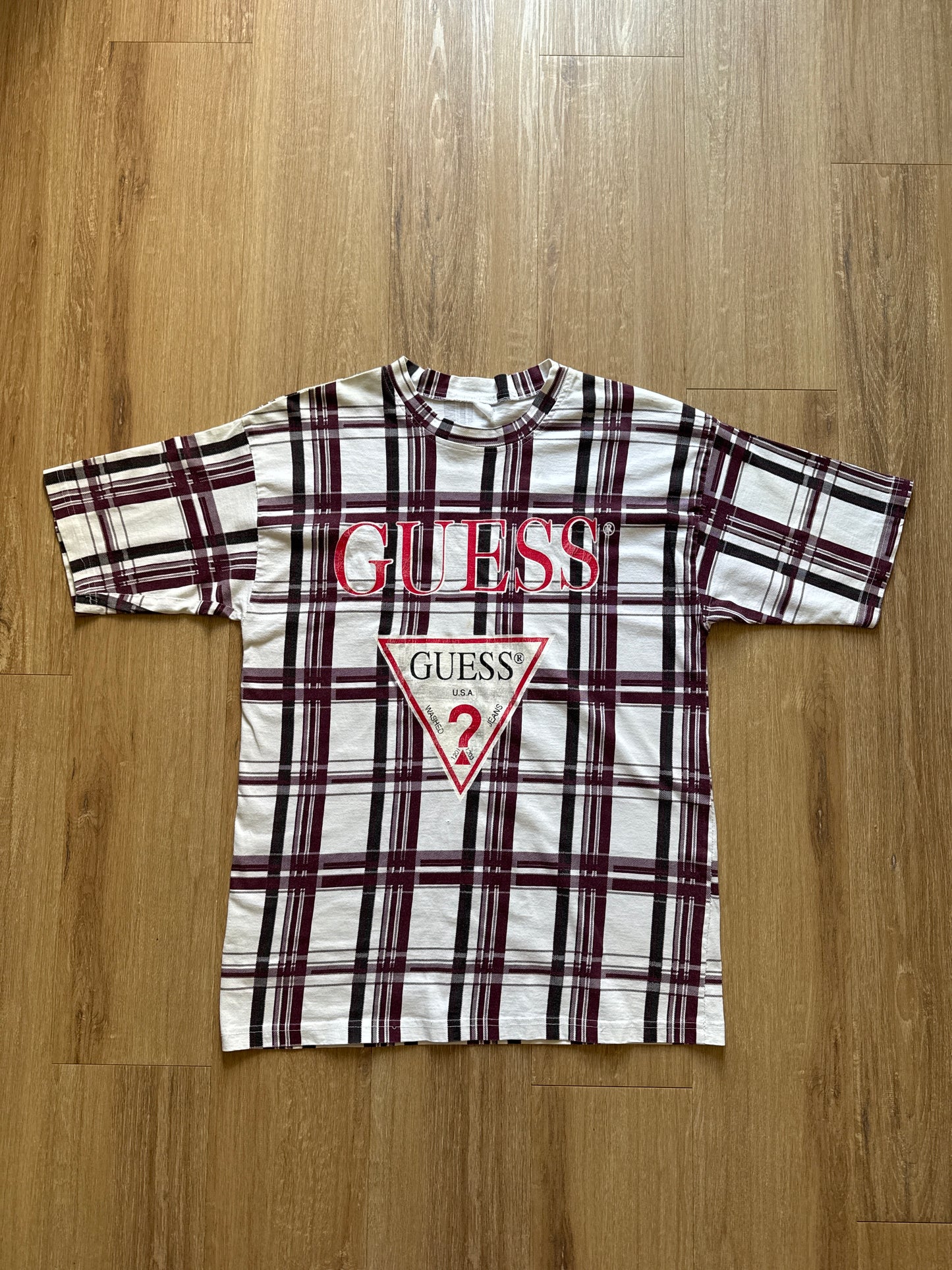 Vintage Guess Striped Logo Tee