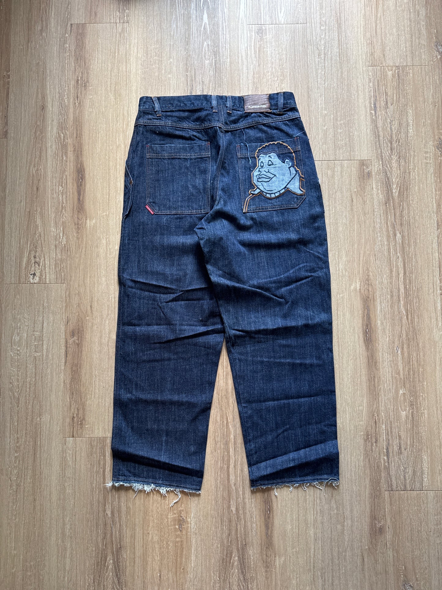 Vintage Y2K Platinum Fubu Fat Albert Baggy Denim Jeans