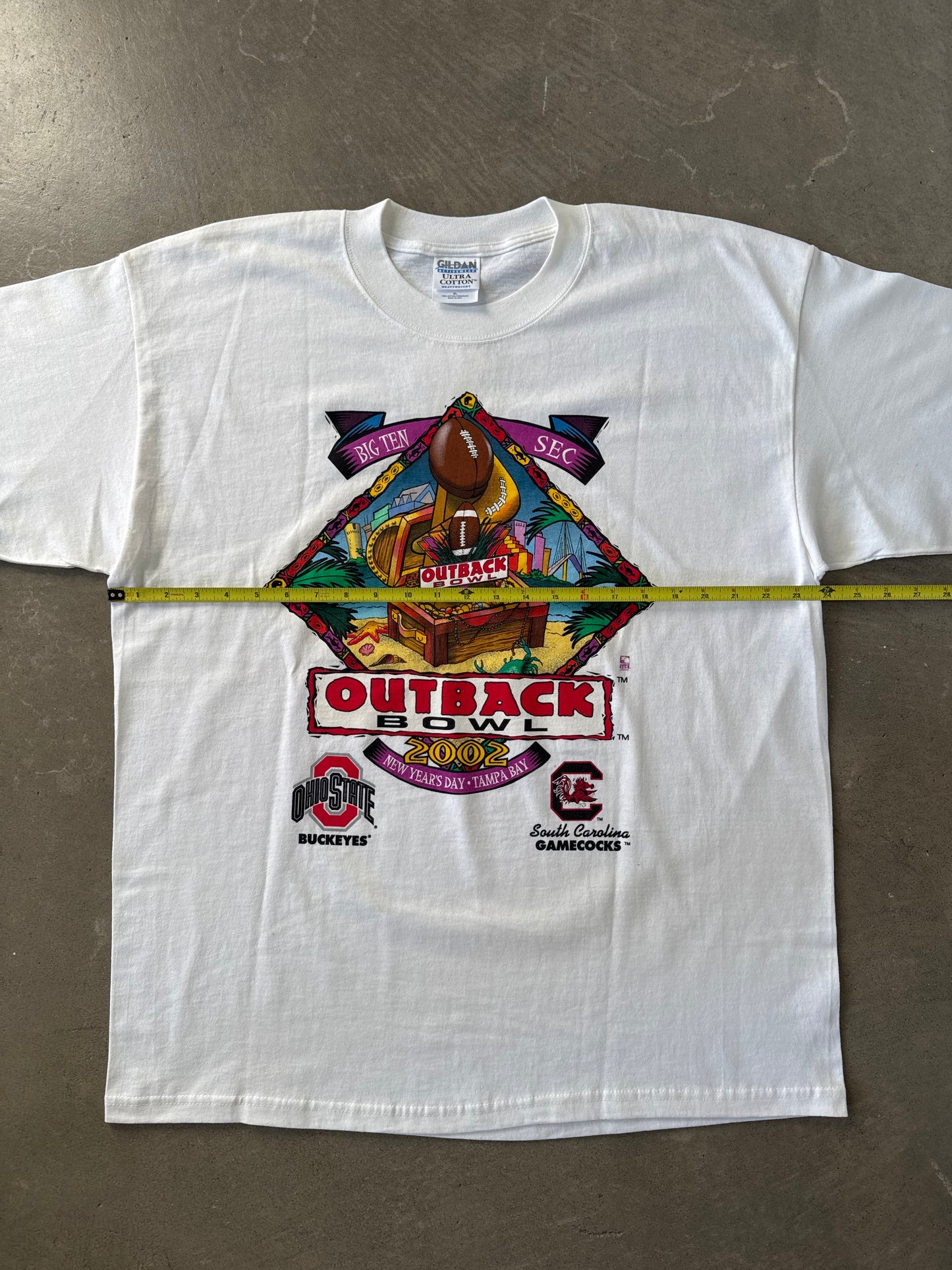Vintage 2002 Outback Bowl University Of South Carolina Gamecocks Ohio State Tee