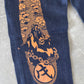 Evisu Orange Dog Japanese Art Selvedge Denim Jeans