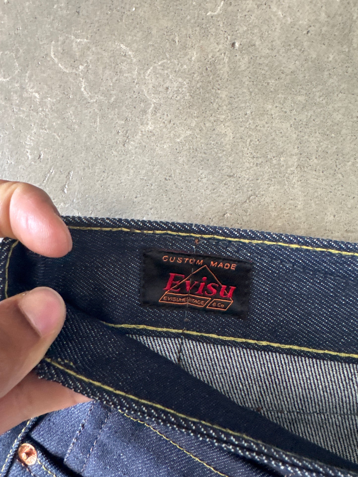 Evisu Embroidered Japanese Art Selvedge Denim Jeans