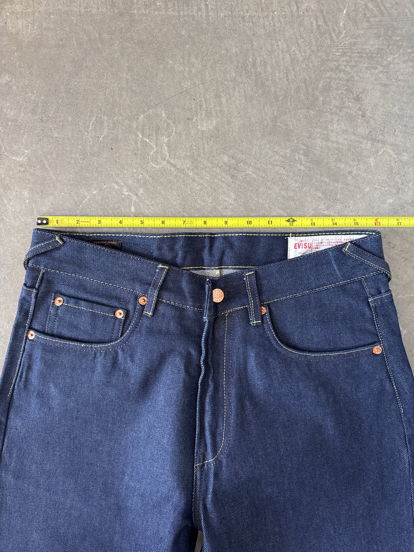 Evisu Japanese Blue Wave Art Selvedge Denim Jeans