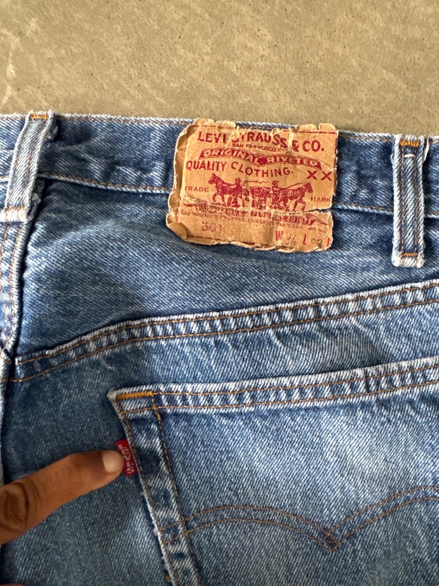 Vintage Levi’s 501 Distressed Denim Jeans