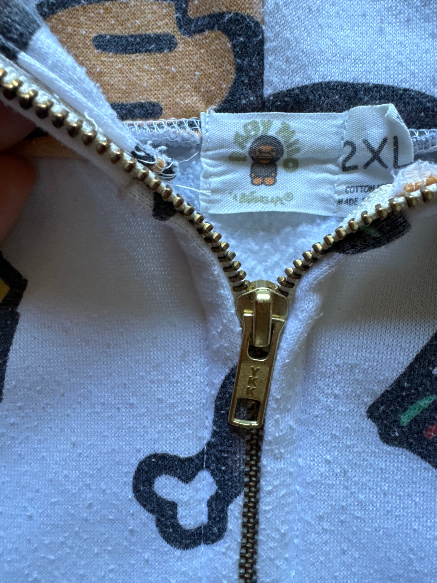 Vintage 90s Baby Milo Junk Food All Over Print Hooded Zip Up