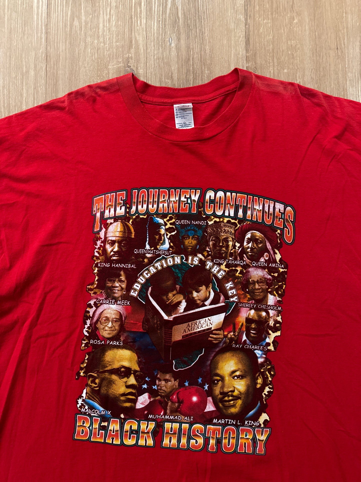 Vintage Black History The Journey Continues Education Is Key Tee