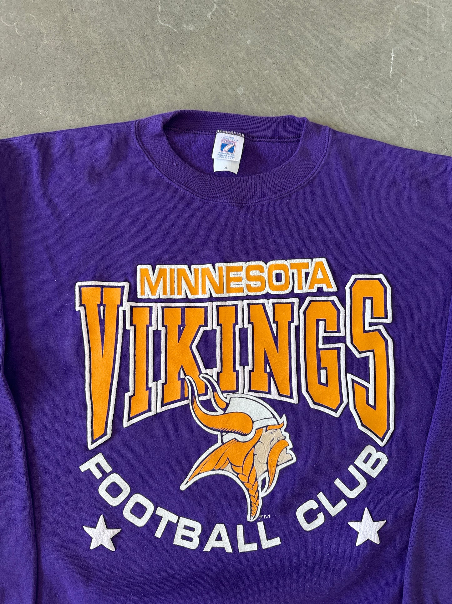 Vintage 90s Logo 7 Minnesota Vikings Sweatshirt