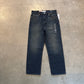 Pacsun Dark Indigo Dylan Baggy Mid Rise Classic Baggy Fit Wide Leg Denim Jeans