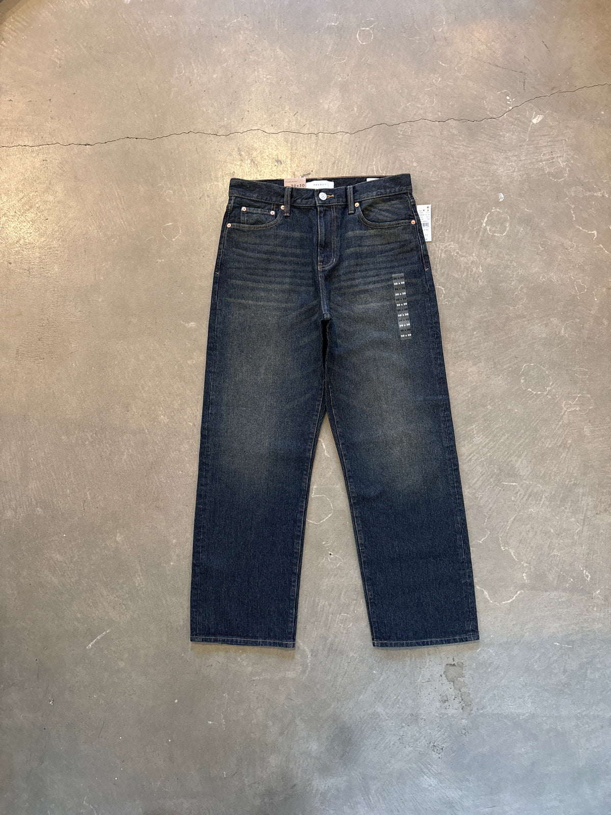 Pacsun Dark Indigo Dylan Baggy Mid Rise Classic Baggy Fit Wide Leg Denim Jeans