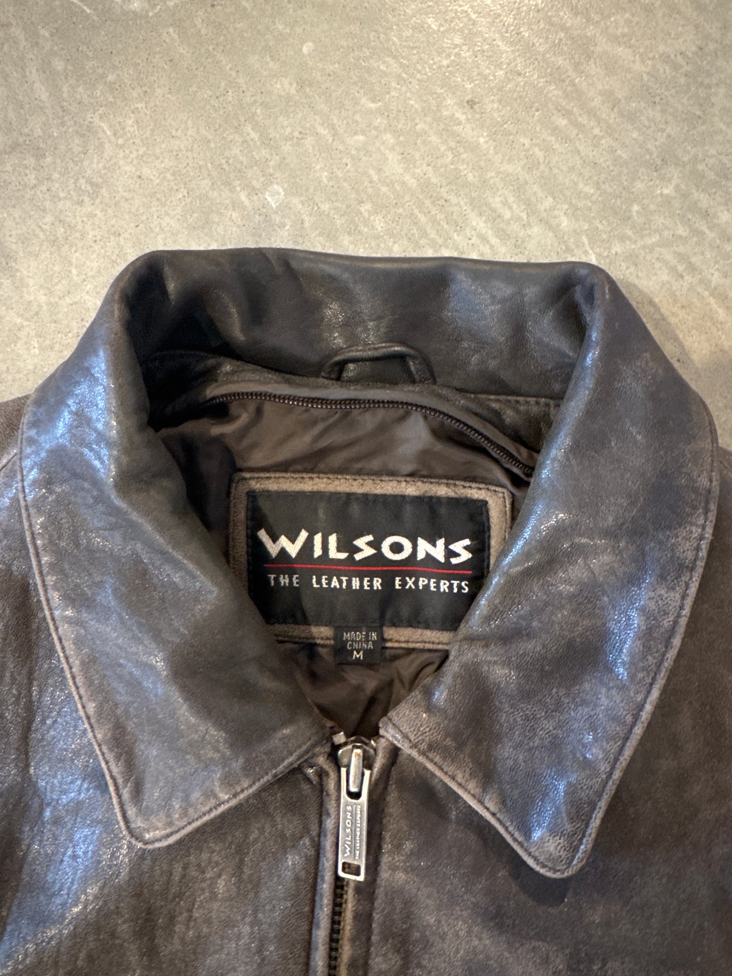 Vintage Wilson’s The Leather Experts Faded Brown Leather Jacket