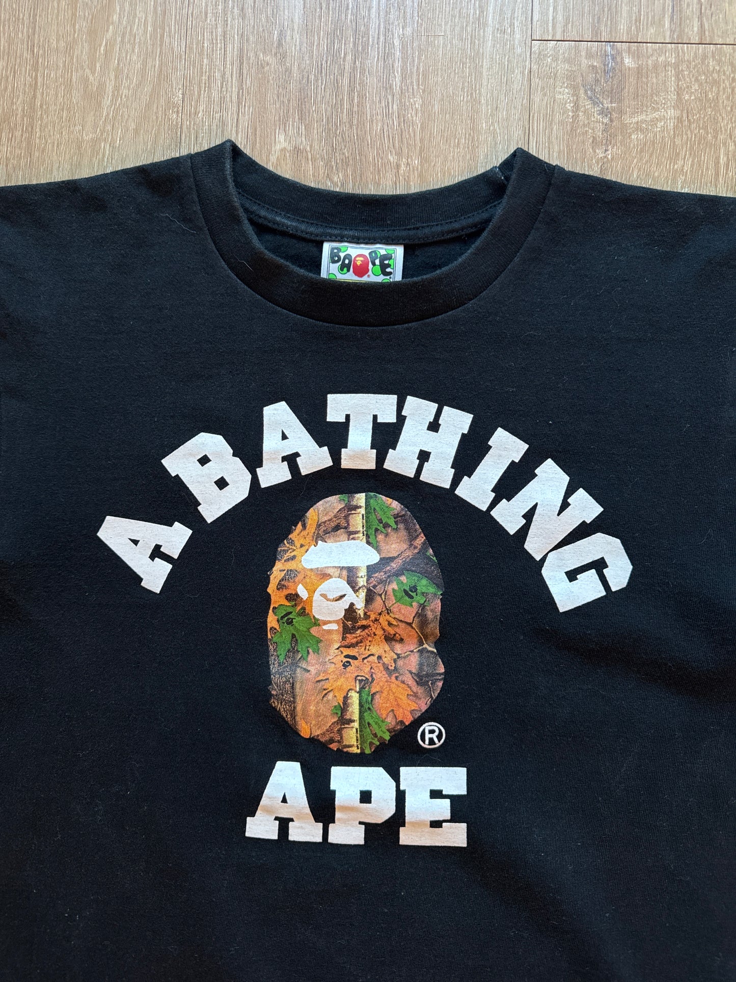 A Bathing Ape Bape Forest Camo College Tee