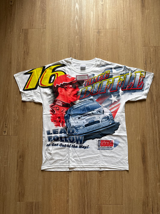 Vintage Nascar Racing Greg Biffle All Over Print Tee