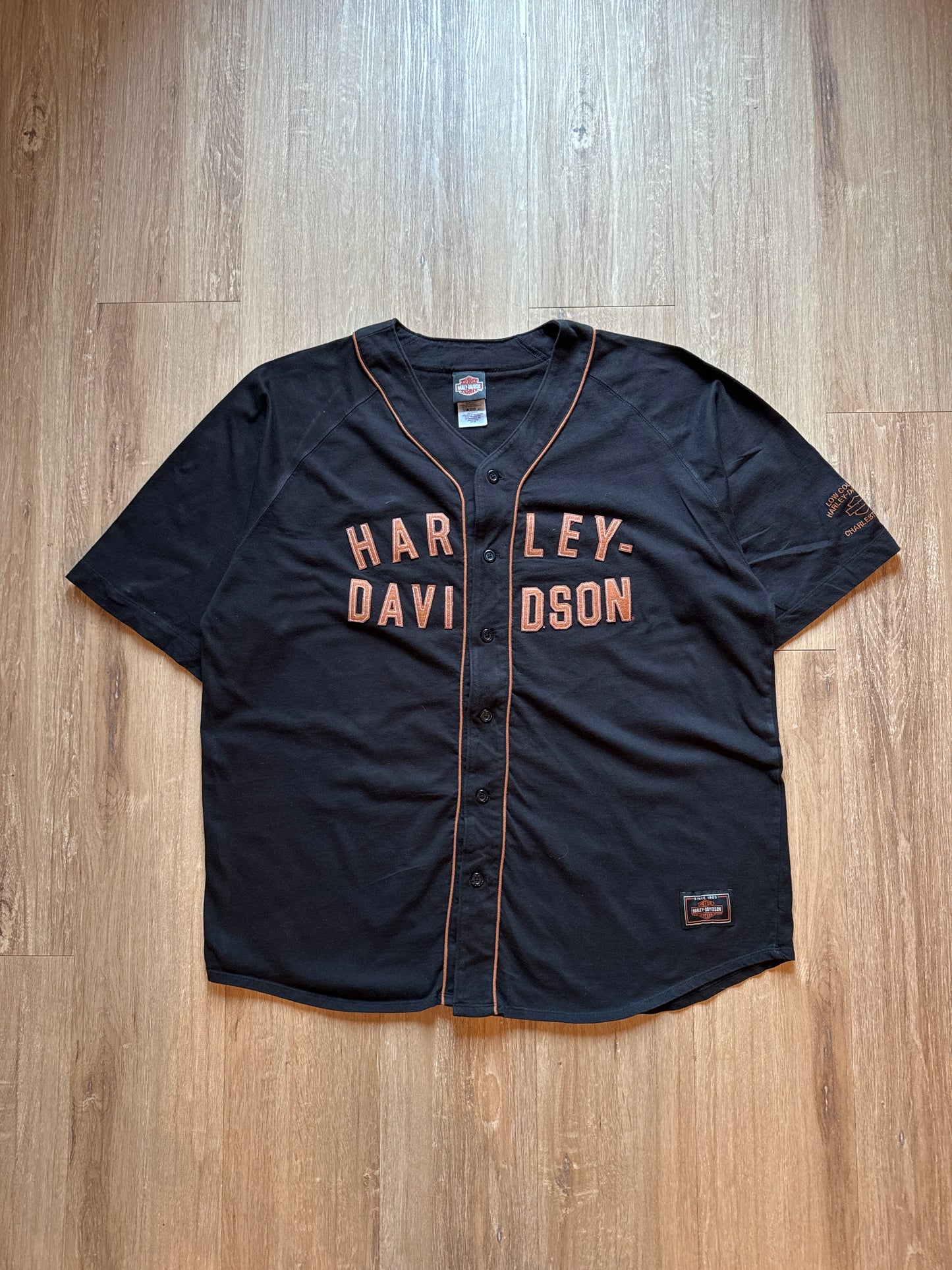 Vintage Harley Davidson Charleston South Carolina Baseball Jersey