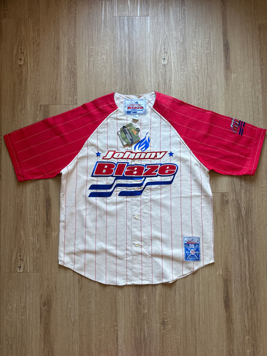 Vintage 90s Y2K Johnny Blaze Method Man Wu-Tang Clan Rap Hip-Hop Old School Baseball Jersey