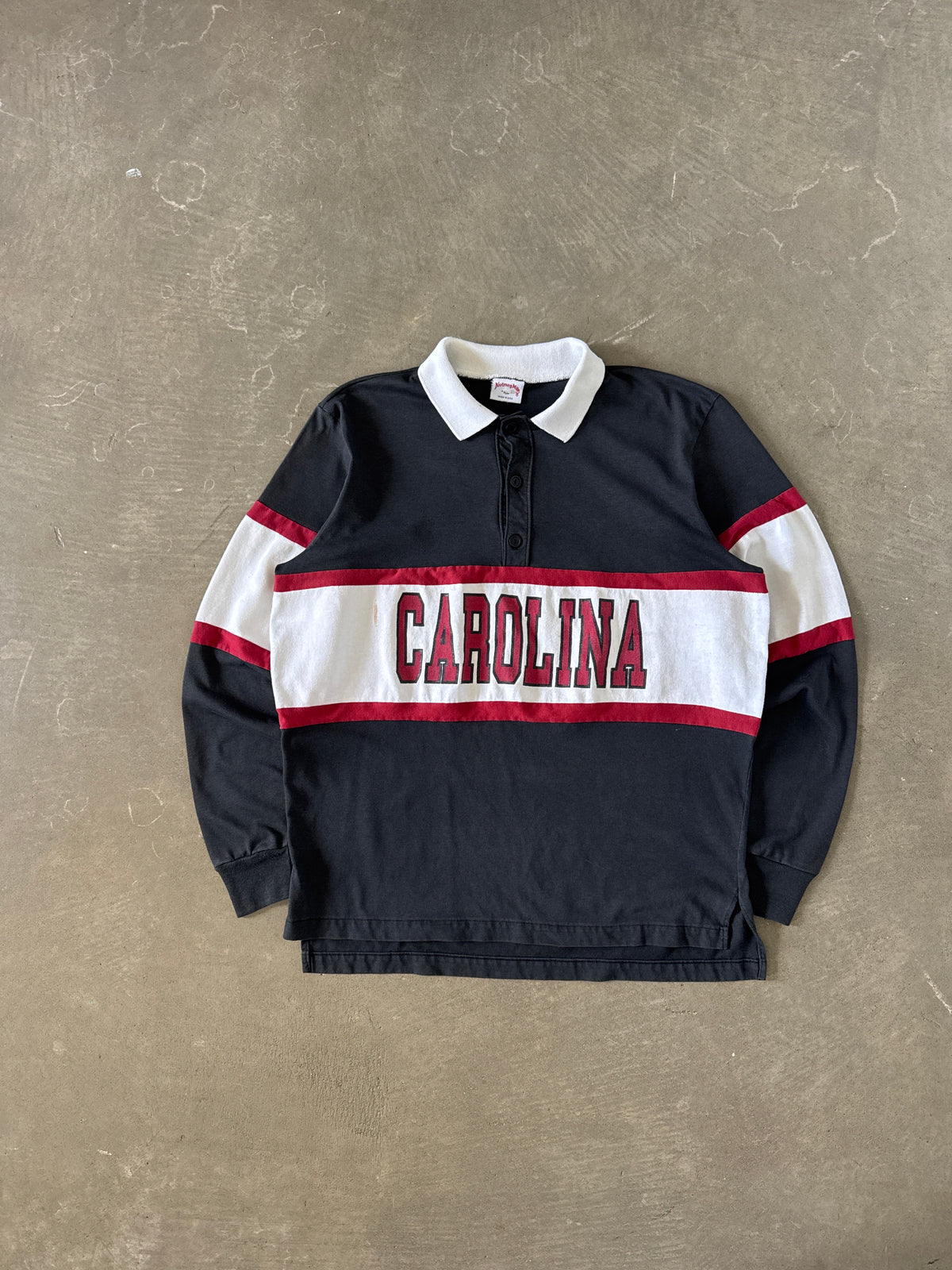 Vintage 80s Nutmeg University Of South Carolina Gamecocks Rugby Shirt