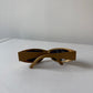 Vintage 90s Catfish Oval Gold Sunglasses